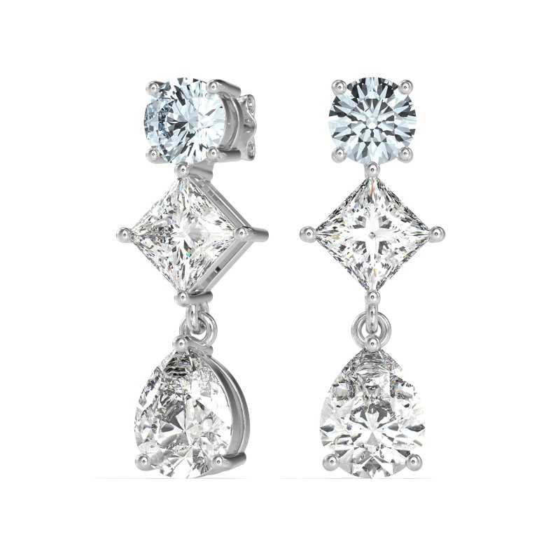 Multi-Shape Dangle Earrings