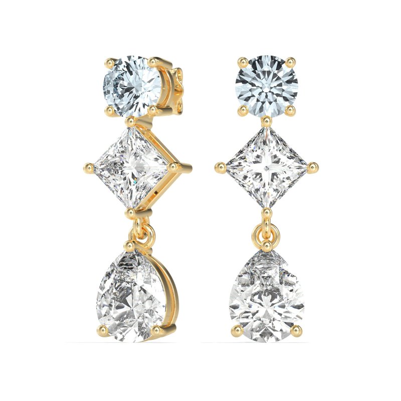 Multi-Shape Dangle Earrings