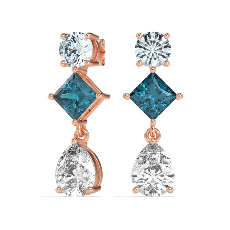 Multi-Shape Dangle Earrings