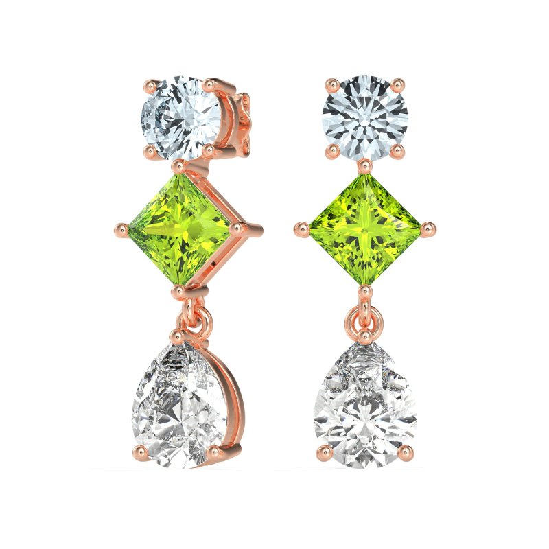 Multi-Shape Dangle Earrings