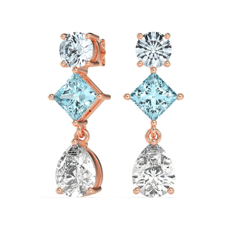 Multi-Shape Dangle Earrings