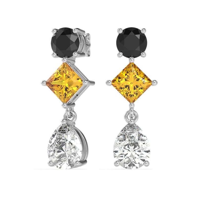 Multi-Shape Dangle Earrings