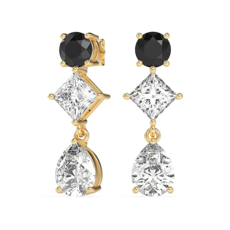 Multi-Shape Dangle Earrings