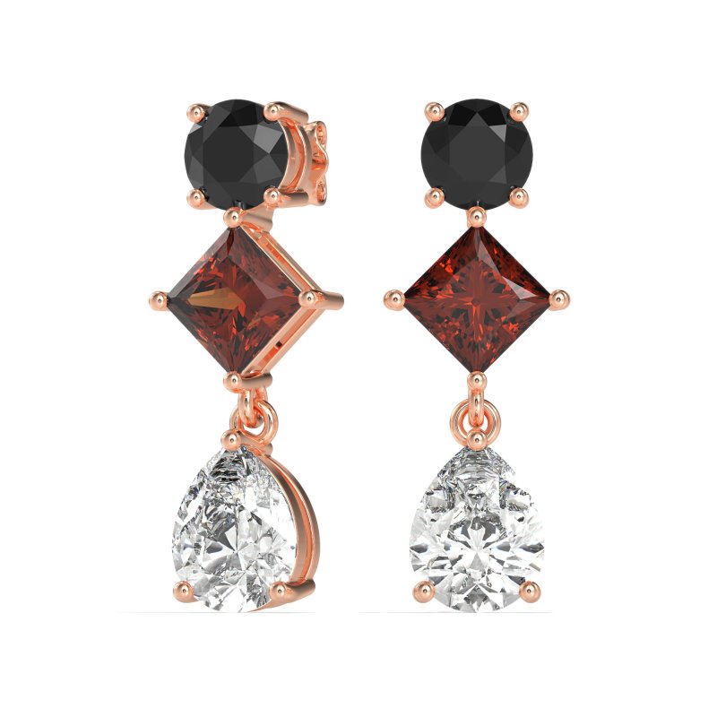 Multi-Shape Dangle Earrings