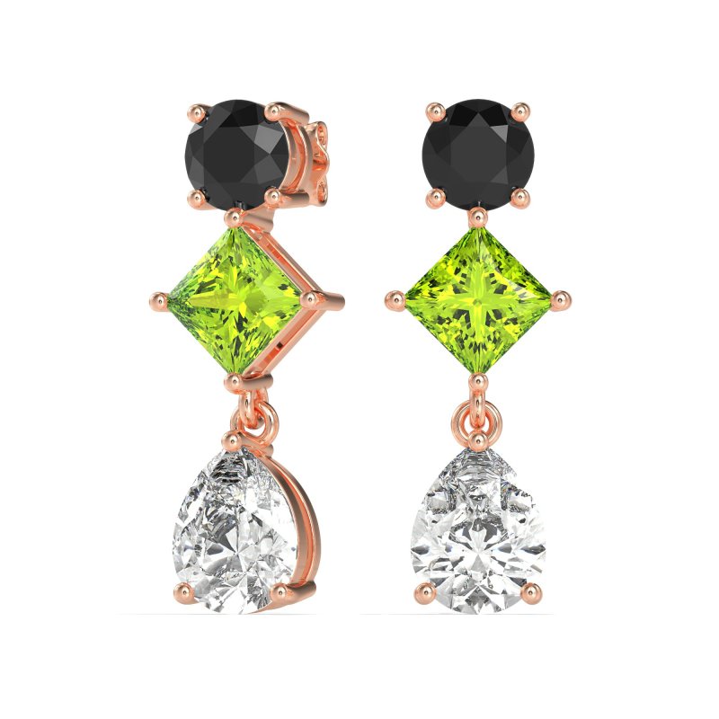 Multi-Shape Dangle Earrings