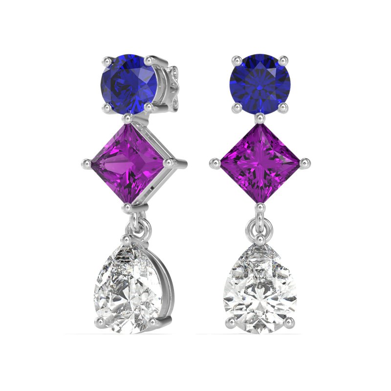 Multi-Shape Dangle Earrings