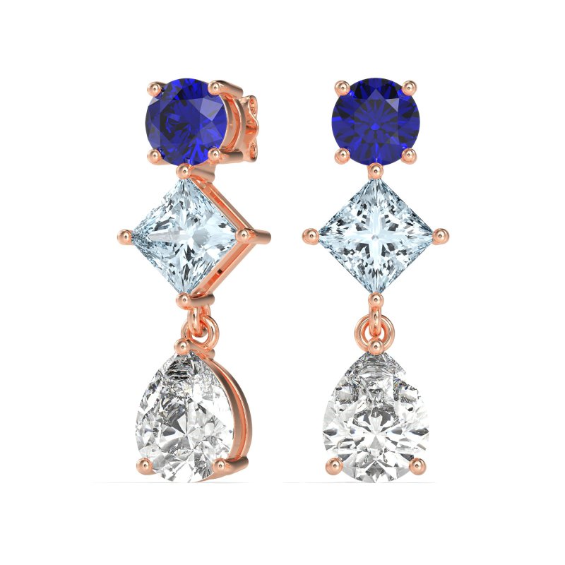 Multi-Shape Dangle Earrings
