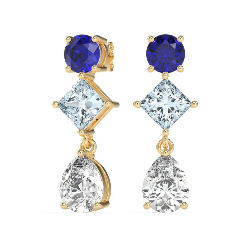 Multi-Shape Dangle Earrings