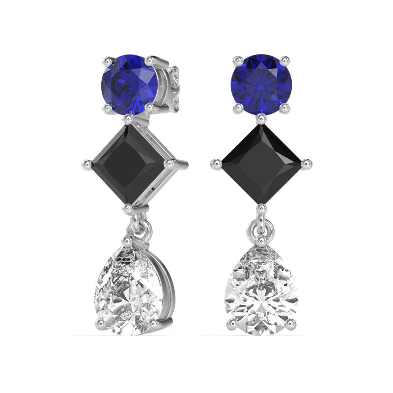 Multi-Shape Dangle Earrings