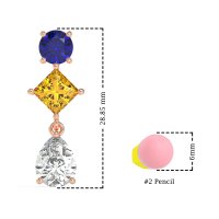 Multi-Shape Dangle Earrings