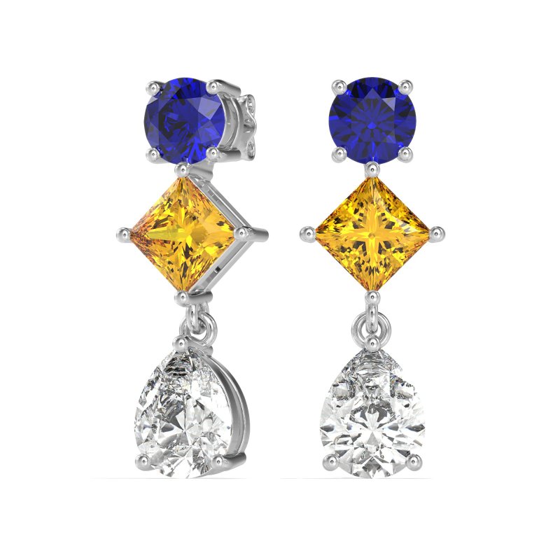 Multi-Shape Dangle Earrings