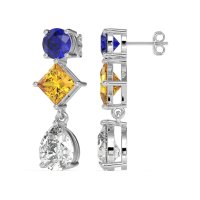 Multi-Shape Dangle Earrings