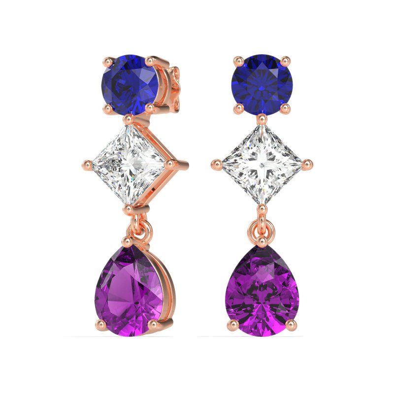 Multi-Shape Dangle Earrings