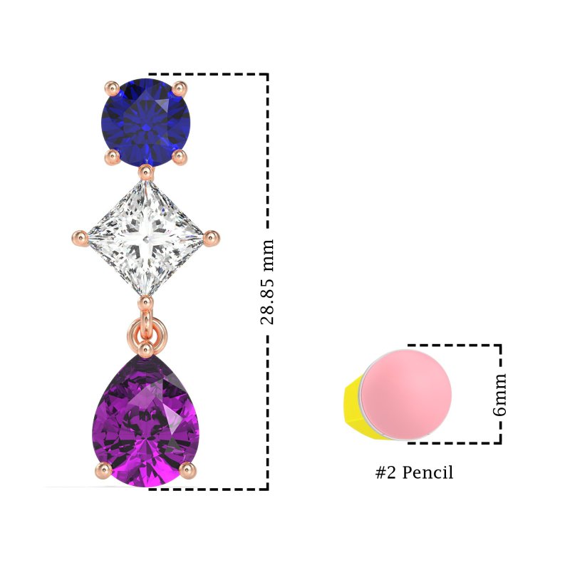 Multi-Shape Dangle Earrings