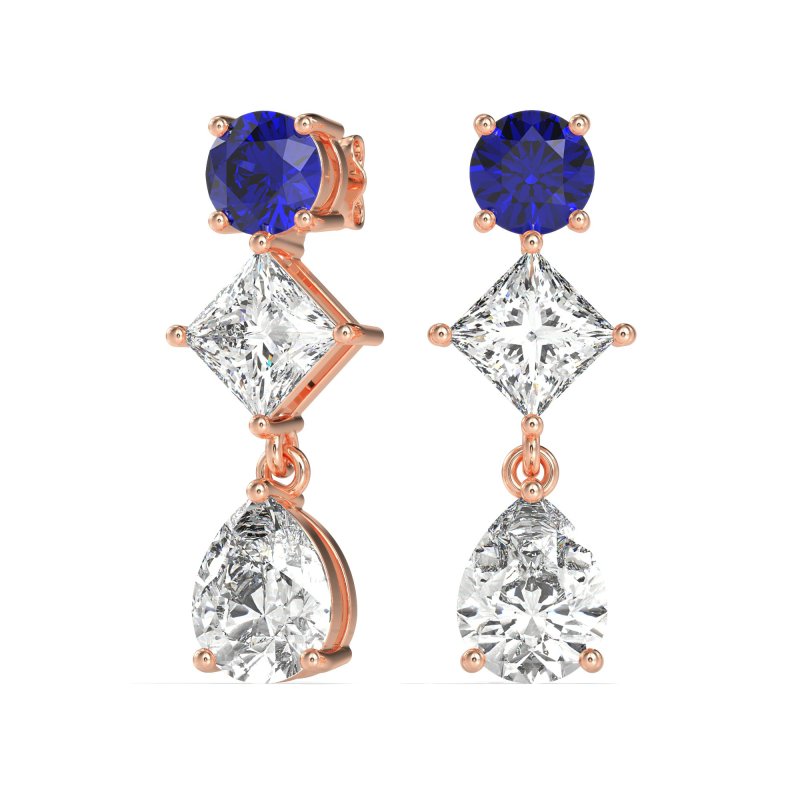 Multi-Shape Dangle Earrings