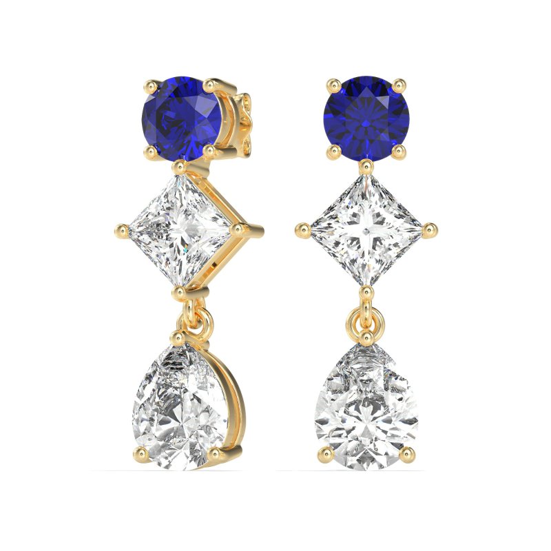 Multi-Shape Dangle Earrings