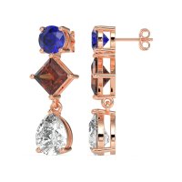 Multi-Shape Dangle Earrings