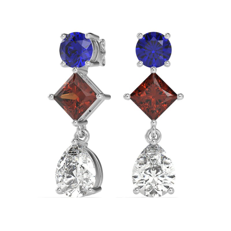 Multi-Shape Dangle Earrings