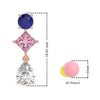 Multi-Shape Dangle Earrings