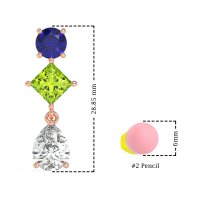 Multi-Shape Dangle Earrings