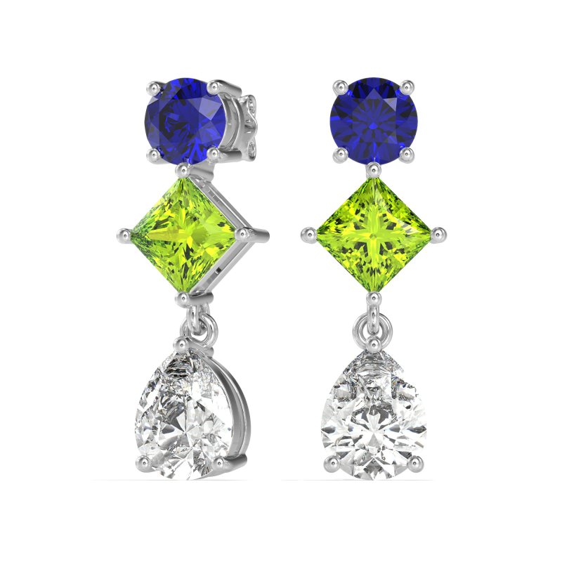 Multi-Shape Dangle Earrings