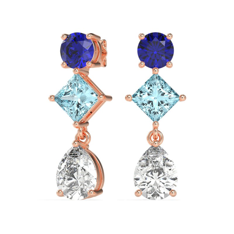 Multi-Shape Dangle Earrings