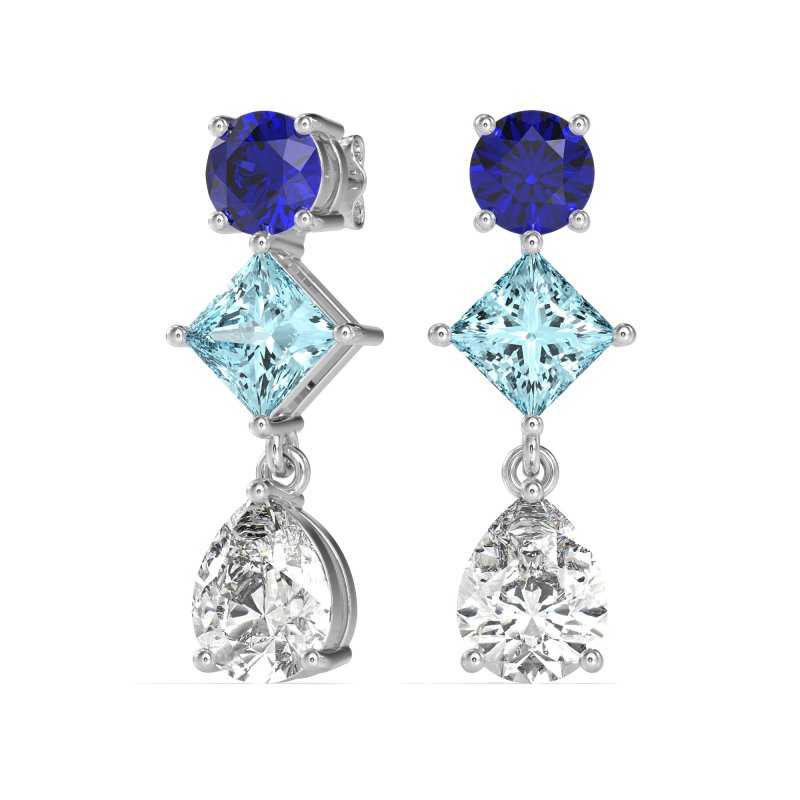 Multi-Shape Dangle Earrings