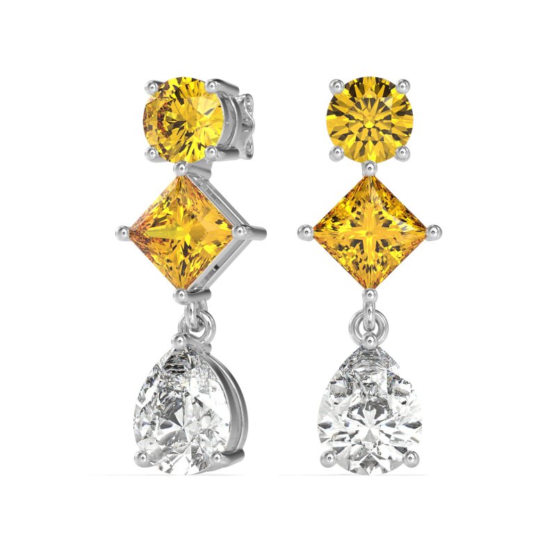 Multi-Shape Dangle Earrings