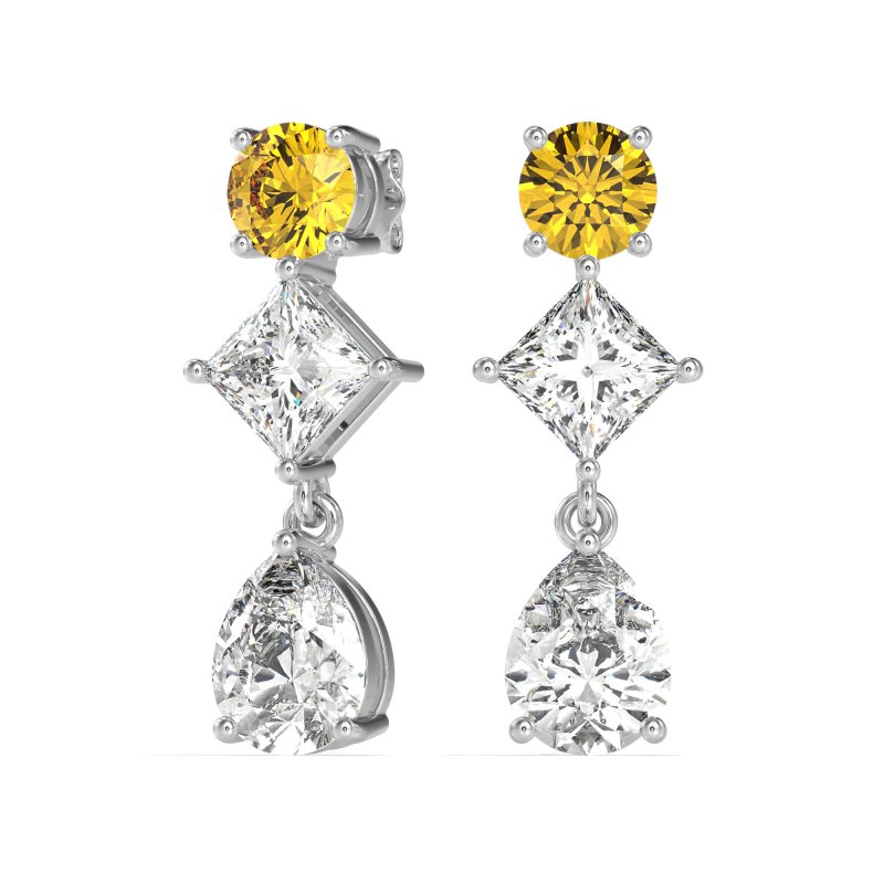 Multi-Shape Dangle Earrings