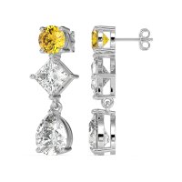 Multi-Shape Dangle Earrings