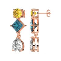 Multi-Shape Dangle Earrings