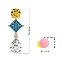 Multi-Shape Dangle Earrings