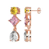 Multi-Shape Dangle Earrings