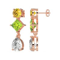 Multi-Shape Dangle Earrings