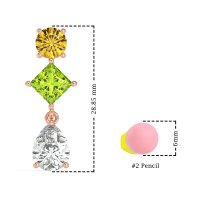 Multi-Shape Dangle Earrings