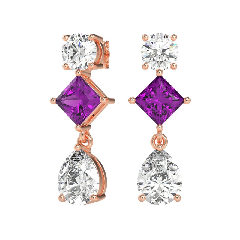 Multi-Shape Dangle Earrings