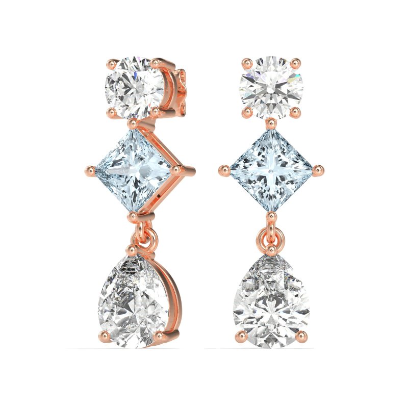 Multi-Shape Dangle Earrings