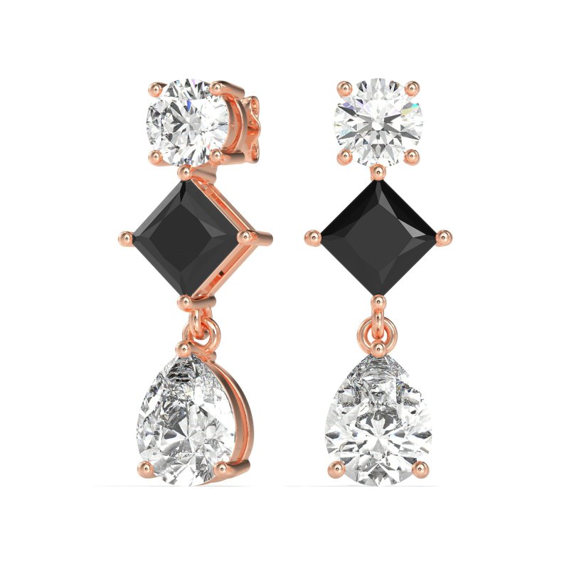 Multi-Shape Dangle Earrings