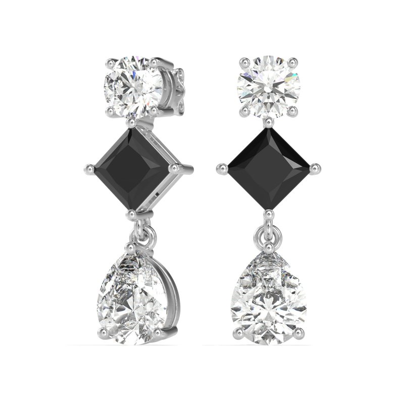 Multi-Shape Dangle Earrings
