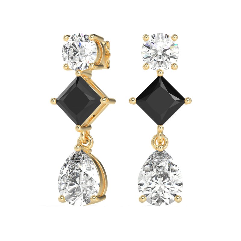Multi-Shape Dangle Earrings
