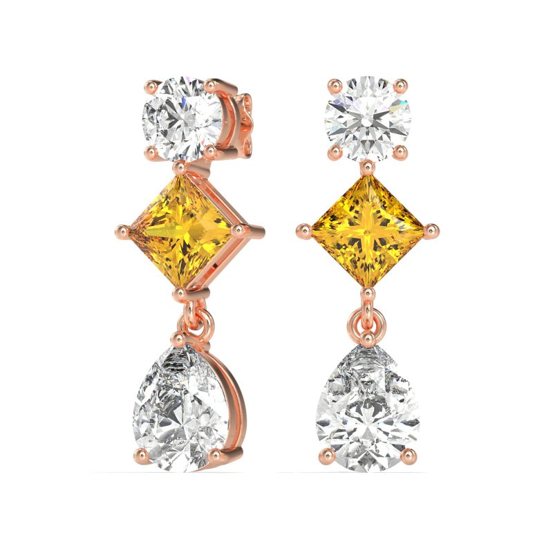 Multi-Shape Dangle Earrings