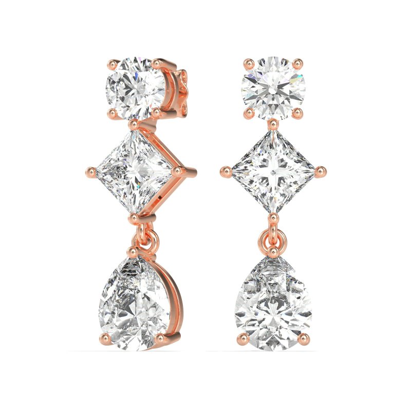 Multi-Shape Dangle Earrings