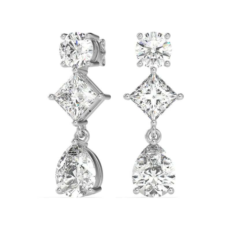 Multi-Shape Dangle Earrings