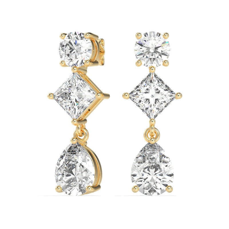 Multi-Shape Dangle Earrings