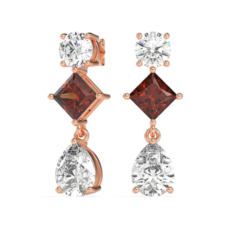 Multi-Shape Dangle Earrings