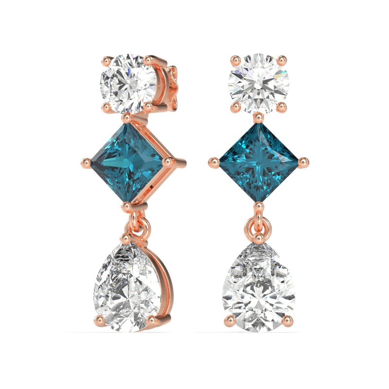 Multi-Shape Dangle Earrings