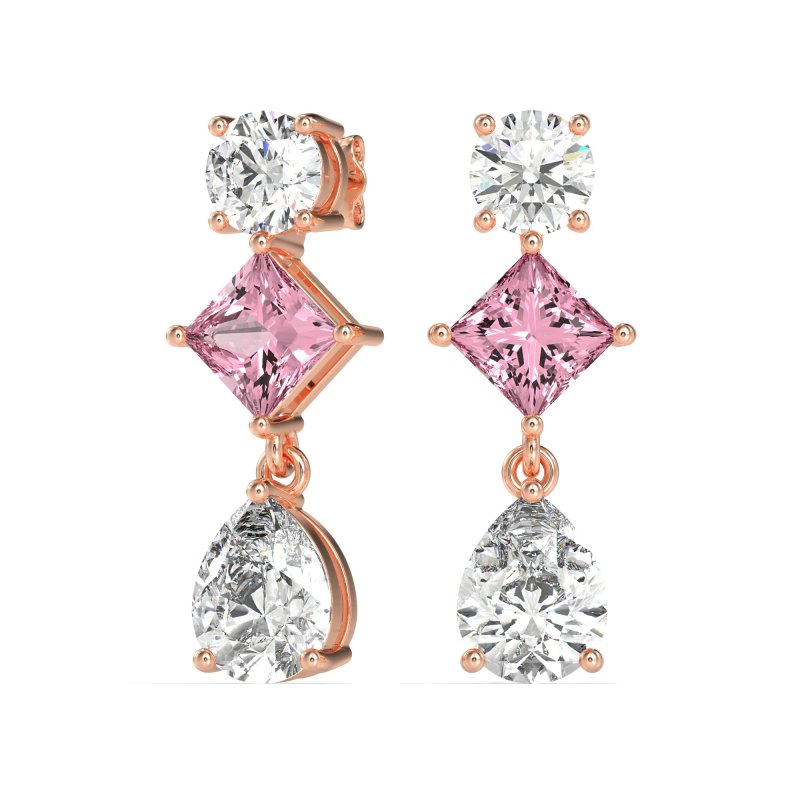 Multi-Shape Dangle Earrings