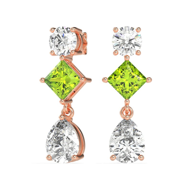 Multi-Shape Dangle Earrings