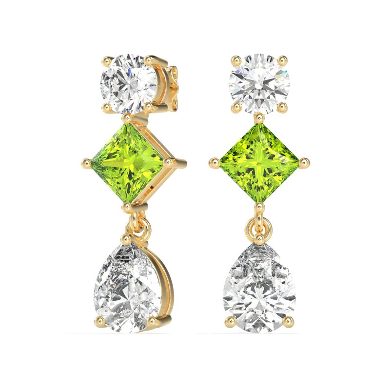 Multi-Shape Dangle Earrings