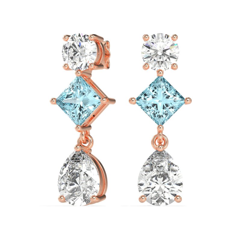 Multi-Shape Dangle Earrings